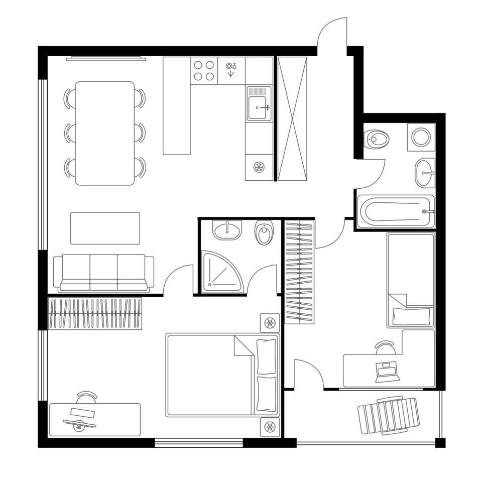 3-комнатная1
